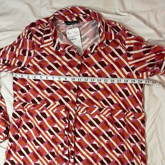 NWT LCW Modest Purple/Red Abstract Maxi Dress - Picture 4 of 6